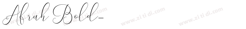 Afrah Bold字体转换
